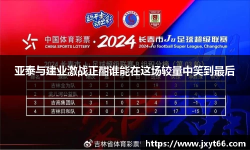 亚泰与建业激战正酣谁能在这场较量中笑到最后